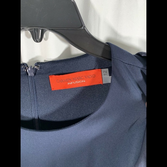 NEW Carmen Marc Valvo Infusion Cascade Ruffle Gown - Picture 7 of 12